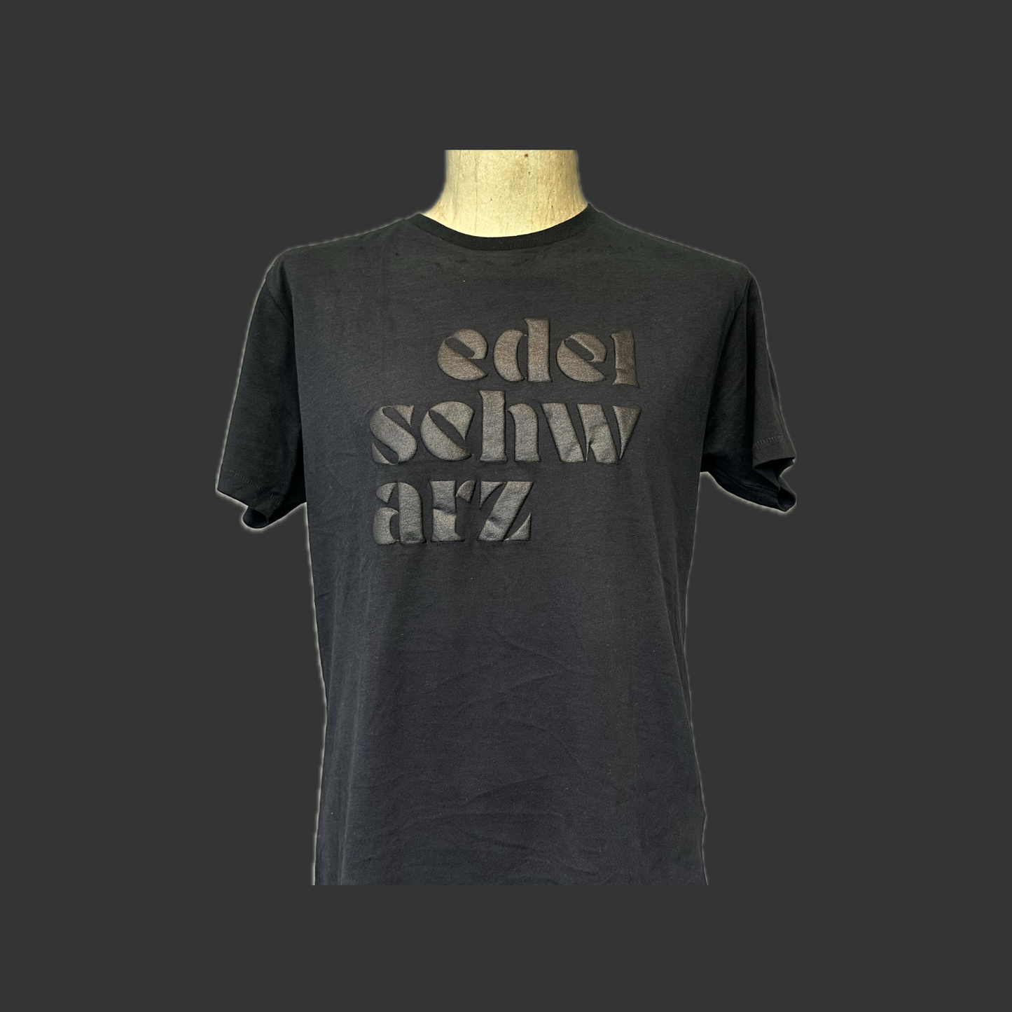Edelschwarz T-Shirt Kurzarm-Herren